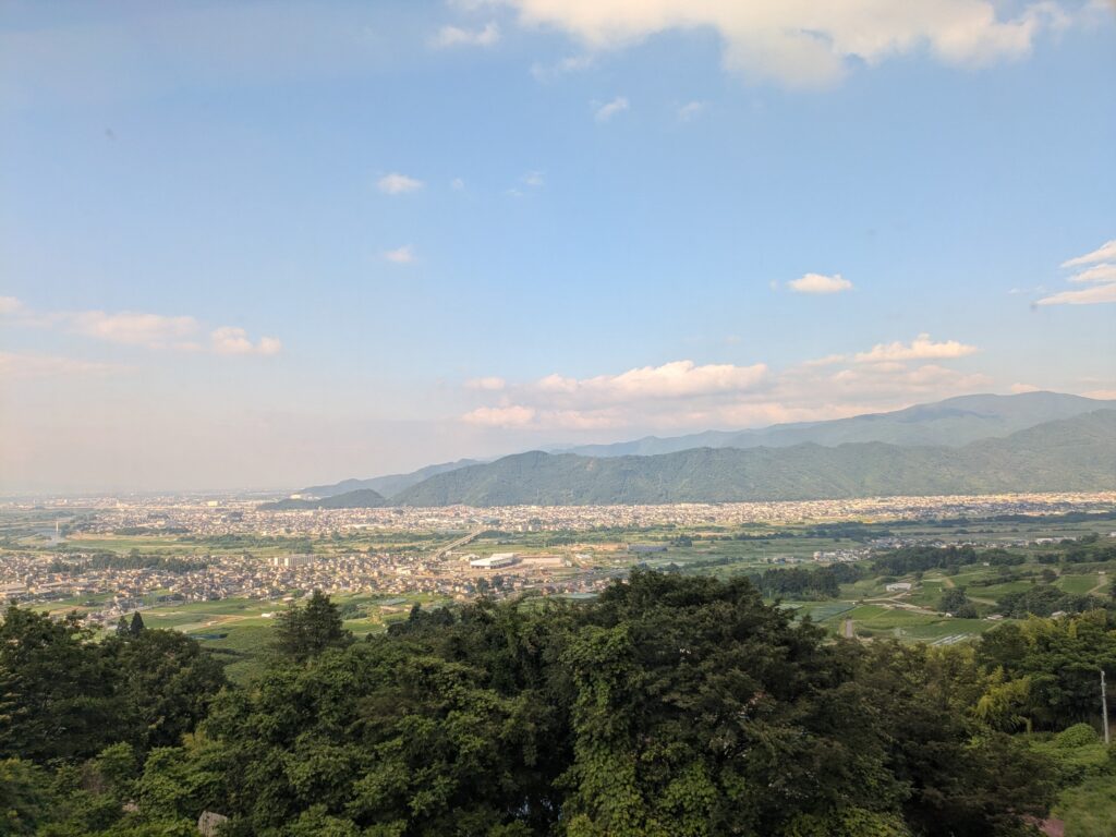 帰路姨捨駅付近絶景
