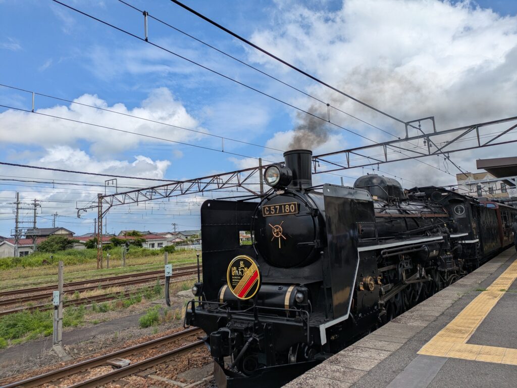 SLばんえつ物語C57系正面写真