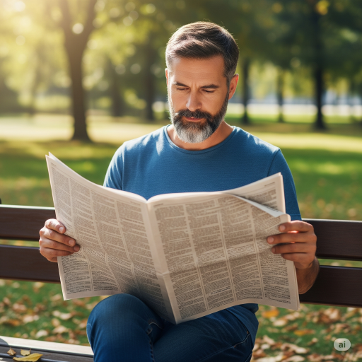 新聞を読むひと